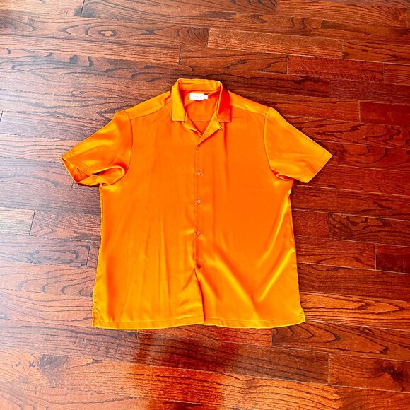 Topman: Glossy Half-Sleeve in Orange (XXL) - Picture 1 of 2